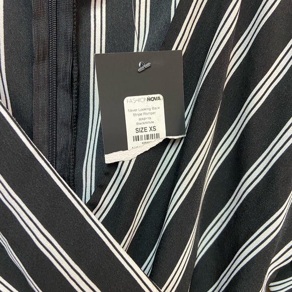 Fashion nova never looking back striped romper - Picture 6 of 7